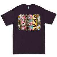 Plum Easter Brushstroke With Quail Eggs Daisy And Bunny Premium Tee - RanaPortraitStore