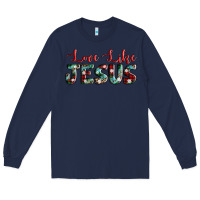 Navy love like jesus Long Sleeve Tee - AdoDesignShop