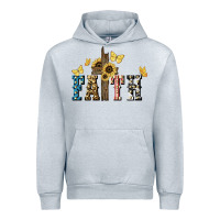 Heather Grey Faith USA sunflower 4th of july Urban Hoodie - HowdyJamesFarm