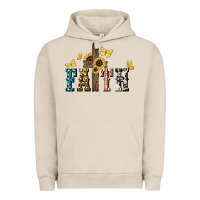 Pigment French Oak Faith USA sunflower 4th of july Urban Hoodie - HowdyJamesFarm