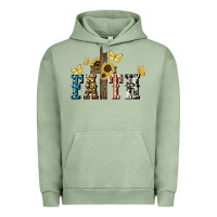 Pigment Oil Green Faith USA sunflower 4th of july Urban Hoodie - HowdyJamesFarm