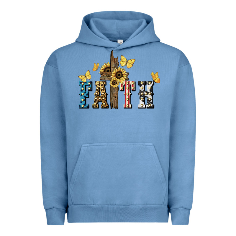 Faith Usa Sunflower 4th Of July Urban Hoodie by HowdyJamesFarm | Teevron