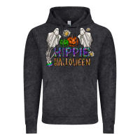 Vintage Black hippie halloween Vintage Hoodie - CowhideDigitalArt