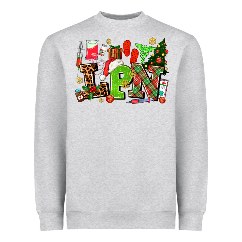 Lpn Christmas Nurse With Heavyweight Sweatshirt by AdoDesignShop | Teevron