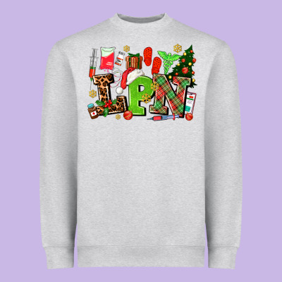 Lpn Christmas Nurse With Heavyweight Sweatshirt Designed By Adodesignshop