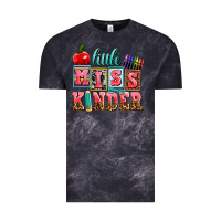 Cloud Black little miss kinder Vintage Tee - AdoDesignShop