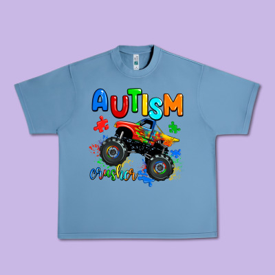 Autism Crusher Urban Heavy Tee Designed By Adodesignshop