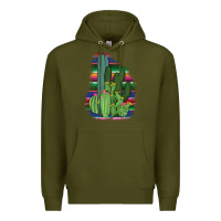 Army Green Western Serape Cactus Premium Hoodie - Bettercallsaul