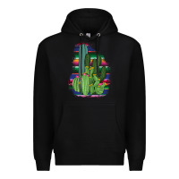 Black Western Serape Cactus Premium Hoodie - Bettercallsaul