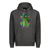 Charcoal Heather Western Serape Cactus Premium Hoodie - Bettercallsaul