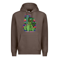 Coffee Western Serape Cactus Premium Hoodie - Bettercallsaul