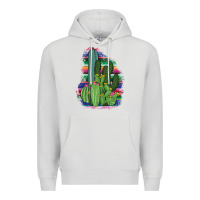 Dove Grey Western Serape Cactus Premium Hoodie - Bettercallsaul