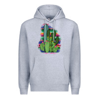 Heather Grey Western Serape Cactus Premium Hoodie - Bettercallsaul