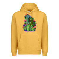 Mustard Western Serape Cactus Premium Hoodie - Bettercallsaul