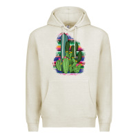 Oatmeal Heather Western Serape Cactus Premium Hoodie - Bettercallsaul