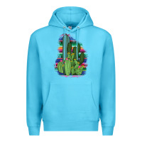 Ocean Blue Western Serape Cactus Premium Hoodie - Bettercallsaul