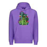 Purple Western Serape Cactus Premium Hoodie - Bettercallsaul