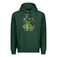 Sports Green Western Serape Cactus Premium Hoodie - Bettercallsaul