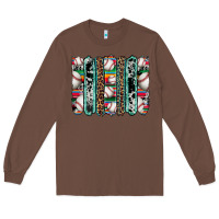 Chestnut baseball serape cowhide turquoise leopard glitter  brushstrokes Long Sleeve Tee - Artiststas