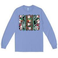 Colony Blue baseball serape cowhide turquoise leopard glitter  brushstrokes Long Sleeve Tee - Artiststas