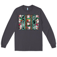Smoke baseball serape cowhide turquoise leopard glitter  brushstrokes Long Sleeve Tee - Artiststas