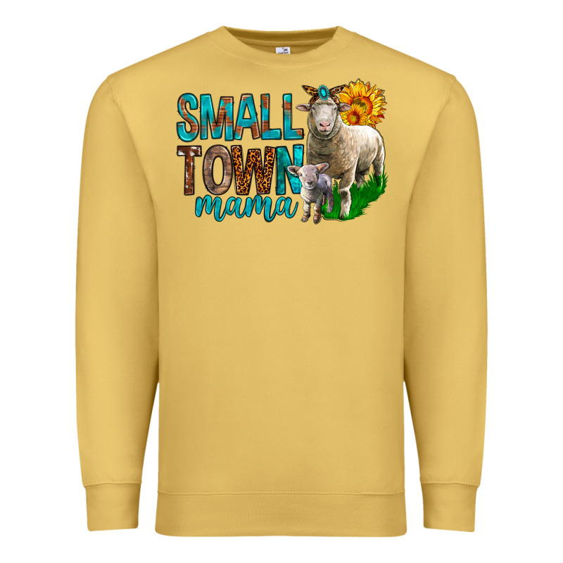 Small Town Mama With Sheeps Premium Sweatshirt by BundleAndBundleShop | Teevron