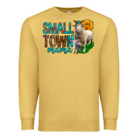 Antique Gold Small Town Mama With Sheeps Premium Sweatshirt - BundleAndBundleShop