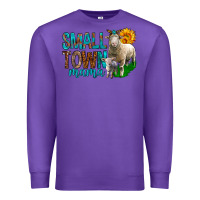 Purple Small Town Mama With Sheeps Premium Sweatshirt - BundleAndBundleShop