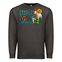 Smoke Small Town Mama With Sheeps Premium Sweatshirt - BundleAndBundleShop