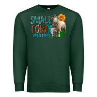 Sports Green Small Town Mama With Sheeps Premium Sweatshirt - BundleAndBundleShop