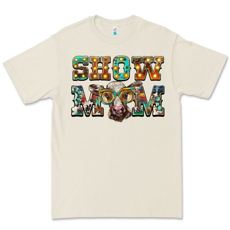 Show Mom Brown Calf Eye Glasses Premium Tee by BarkalooDesign | Teevron