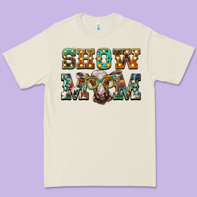 Show Mom Brown Calf Eye Glasses Premium Tee Designed By Barkaloodesign