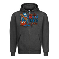 Charcoal Heather make america cowboy again Zipper Hoodie - MaliasSmallBusiness