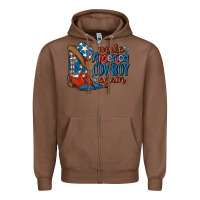 Chestnut make america cowboy again Zipper Hoodie - MaliasSmallBusiness