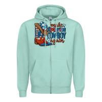 Seafoam make america cowboy again Zipper Hoodie - MaliasSmallBusiness