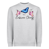 Heather Grey embrace change Heavyweight Sweatshirt - JahusDesignShop
