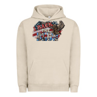 Pigment French Oak I back to blue Eagle 4th of july Urban Hoodie - HowdyJamesFarm