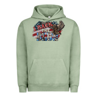 Pigment Oil Green I back to blue Eagle 4th of july Urban Hoodie - HowdyJamesFarm