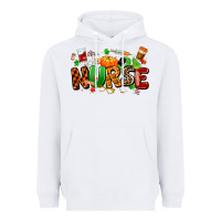 White fall nurse Heavyweight Hoodie - MaliasSmallBusiness