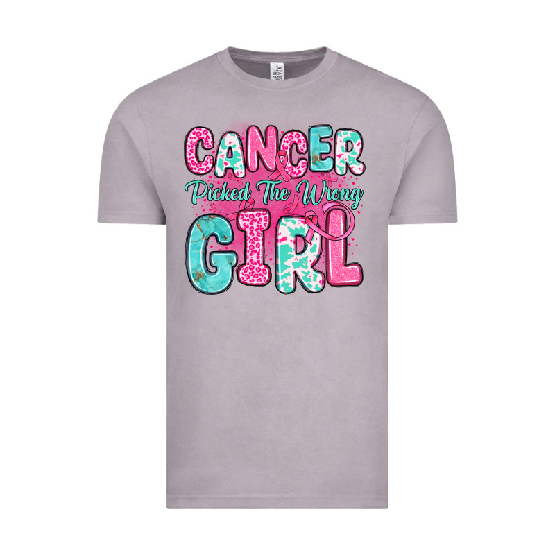 Cancer Picked The Wrong Girl Vintage Tee by JahusDesignShop | Teevron