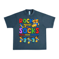 Midnight Navy rock your  world down syndrome Urban Heavy Tee - Artiststas