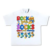 White rock your  world down syndrome Urban Heavy Tee - Artiststas