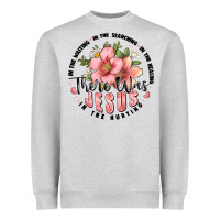 Heather Grey there was jesus Heavyweight Sweatshirt - JahusDesignShop