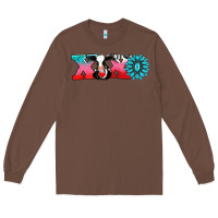 Chestnut xoxo with cow Long Sleeve Tee - AdoDesignShop