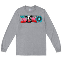 Heather Grey xoxo with cow Long Sleeve Tee - AdoDesignShop