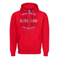 Red dont stress test day do your best Zipper Hoodie - MaliasSmallBusiness