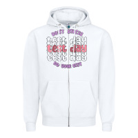 White dont stress test day do your best Zipper Hoodie - MaliasSmallBusiness