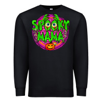 Black Spooky Mama Premium Sweatshirt - BundleAndBundleShop