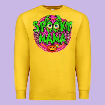 Spooky Mama Premium Sweatshirt Designed By Bundleandbundleshop