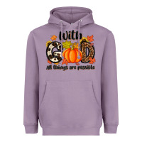 Lavender with god all things are possible Heavyweight Hoodie - MaliasSmallBusiness